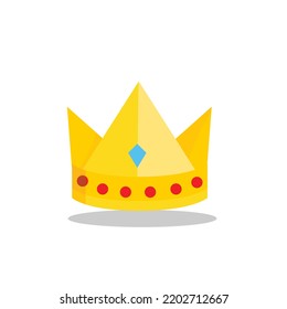 vector illustration of crown, king, luxury icon.