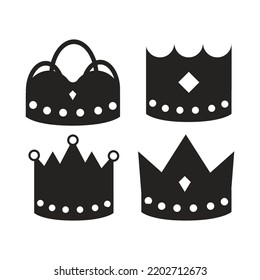 vector illustration of crown, king, luxury icon.