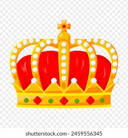 Vector illustration of crown on transparent background