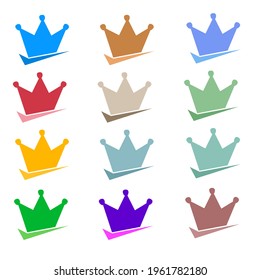 Vector illustration of crown on various colors
Perfect for symbol,pattern,decorative etc.