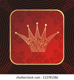 Vector illustration of crown pattern background