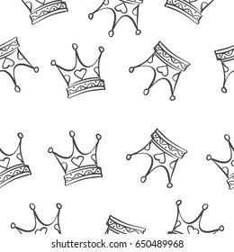 Vector illustration crown pattern style