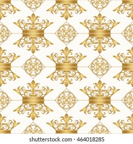 Vector illustration. crown, royal pattern. Seamless abstract modern texture for wallpapers and background
