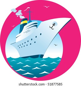 Vector illustration of Cruise ship