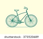 Vector illustration of a cruiser bicycle made in flat style. Vector bike icon.