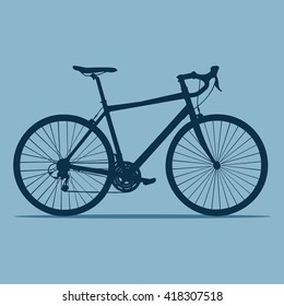 Vector illustration of a cruiser bicycle made in flat style. Vector bike icon.