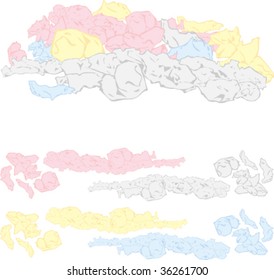 Vector illustration of crumpled paper.