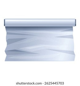 Vector illustration of a crumpled paper poster mockup, isolated on a white backdrop