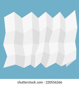 Vector illustration with crushed paper