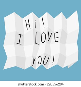 Vector illustration with crushed paper