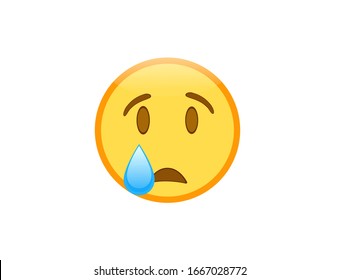 Vector Illustration Of Crying Face Emoji