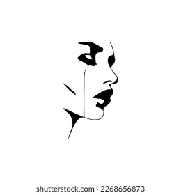 vector illustration of crying woman