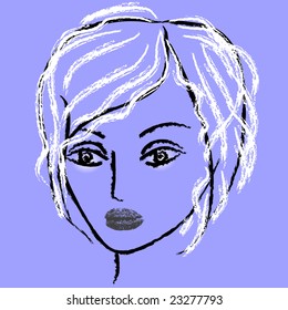 vector illustration of crying young women
