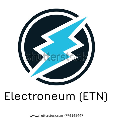 Vector illustration crypto coin icon on isolated white background Electroneum (ETN). Name of the crypto currency and the short trade name on the exchange. Digital currency