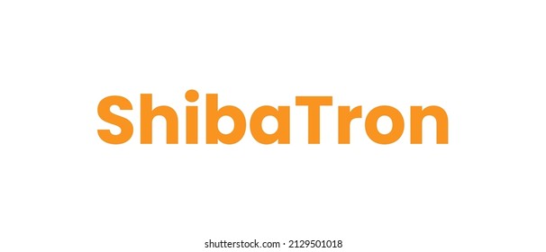 Vector illustration of crypto currency token Shibatron SHIBT logo on isolated background.