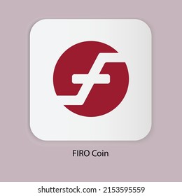 Ilustración vectorial del símbolo cripto de la moneda Símbolo de moneda Firo logotipo en un fondo aislado. 