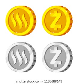 Vector illustration of cryptocurrency and coin logo. Collection of cryptocurrency and crypto stock symbol for web.