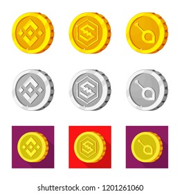 Vector illustration of cryptocurrency and coin logo. Set of cryptocurrency and crypto stock vector illustration.