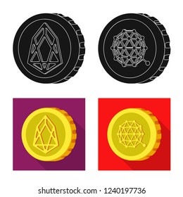 Vector illustration of cryptocurrency and coin logo. Set of cryptocurrency and crypto stock symbol for web.