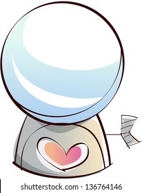 Vector illustration of a crystal ball