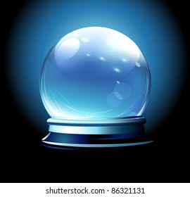 Vector Illustration Of Crystal Ball (fortune Teller's Ball)