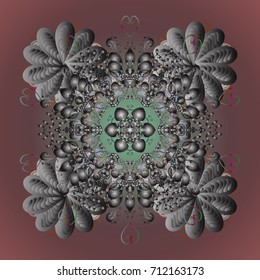 Vector illustration. Crystal snowflake in colors on background.
