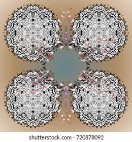 Vector illustration. crystal snowflake in colors on background.