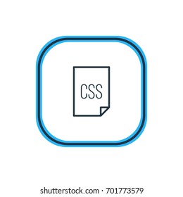 Vector Illustration Of Css Outline. Beautiful Document Element Also Can Be Used As Style Element.