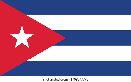 vector illustration of Cuba flag