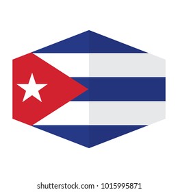 Vector illustration of Cuba flag, official colors and proportion correctly. National Flag of Cuba.
