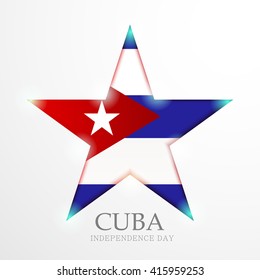Vector illustration of Cuba Independence Day.