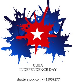 Vector illustration of Cuba Independence Day.