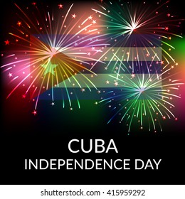 Vector illustration of Cuba Independence Day.