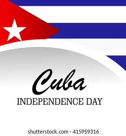 Vector illustration of Cuba Independence Day.
