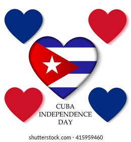 Vector illustration of Cuba Independence Day.