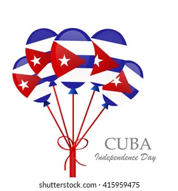 Vector illustration of Cuba Independence Day.