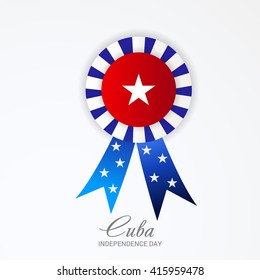 Vector illustration of Cuba Independence Day.