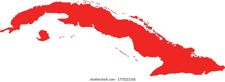 vector illustration of Cuba map