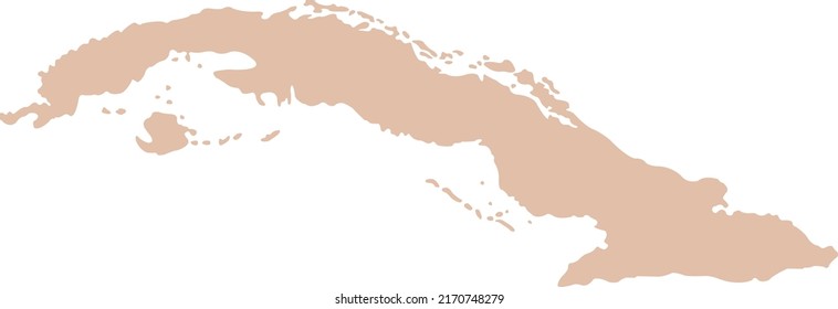 Vector Illustration of Cuba map