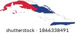 vector illustration of Cuba map and flag