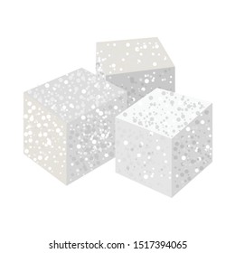 Vector illustration of cube and sugar logo. Web element of cube and ingredient stock vector illustration.