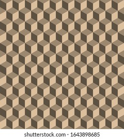 Vector Illustration the Cubes of Seamless Background
