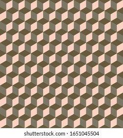 Vector Illustration the Cubes of Seamless Background