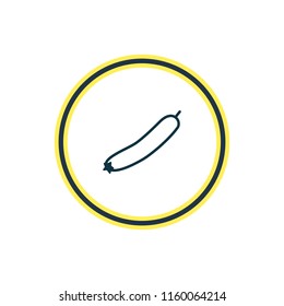 Vector illustration of cucumber icon line. Beautiful food element also can be used as zucchini icon element.