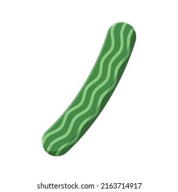 Vector Ilustración pepino sobre fondo blanco
