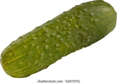 Vector illustration cucumber with pimples on white. Only fills. No used gradient, mesh and blend.
