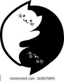 Vector Illustration of cuddly Cats