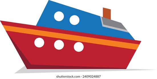 Vector illustration of a cuise ship