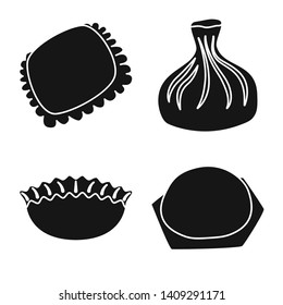 Vector illustration of cuisine  and appetizer logo. Set of cuisine  and food  stock vector illustration.