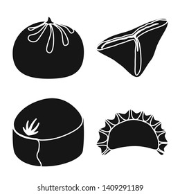 Vector illustration of cuisine  and appetizer logo. Collection of cuisine  and food  stock symbol for web.